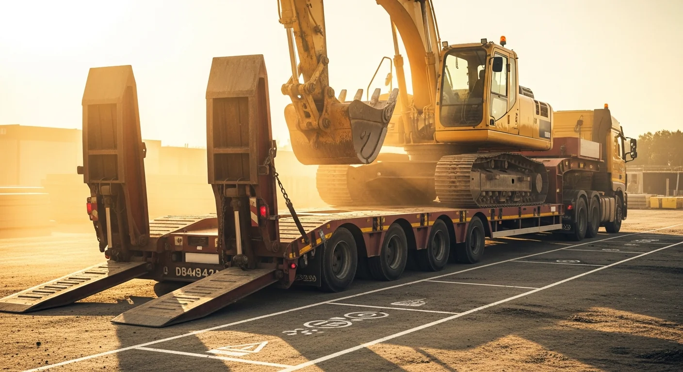 Heavy Haulage & Plant Transport — Modern flatbed tow truck loading a sedan in Europe